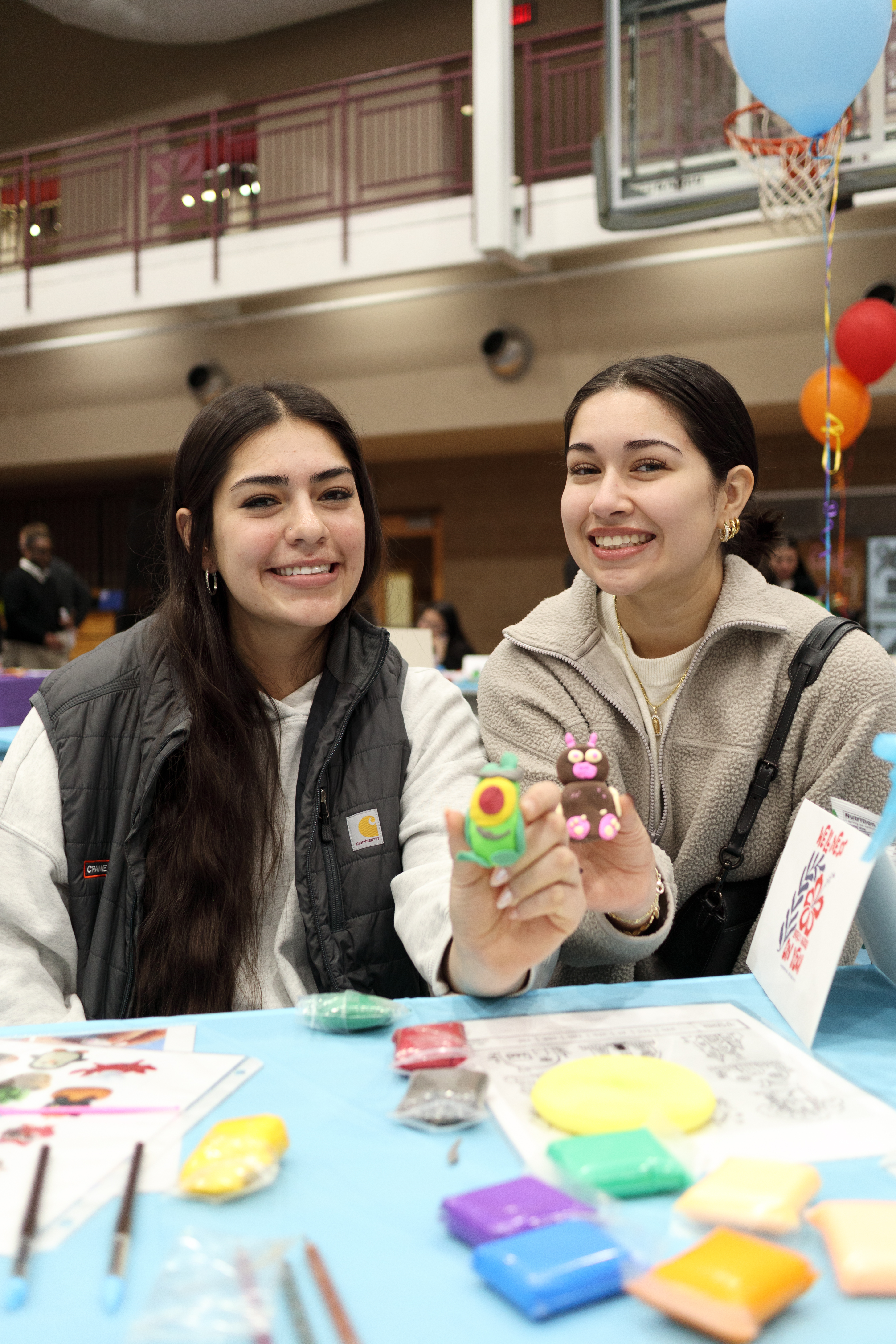 Students at a Wellness Fair activity